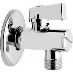 Ferro zawór kątowy kulowy z rozetą i filtrem chrom Z1212KF