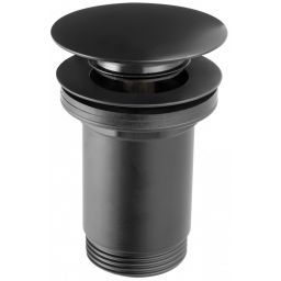 FDesign Kleome korek do umywalki klik klak okrągły z przelewem czarny mat FD7-305-22