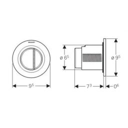 Geberit Typ 01 przycisk spłukujący do WC biały 116.043.11.1