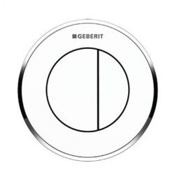 Geberit Typ 10 przycisk spłukujący do WC chrom błyszczący-biały 116.055.KJ.1