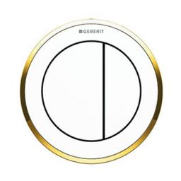 Geberit Typ 10 przycisk spłukujący do WC biały-złoty 116.055.KK.1