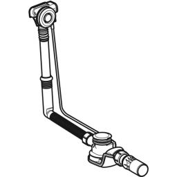 Geberit Uniflex zestaw odpływowo-przelewowy do wanien długi chrom błyszczący PushControl 150.751.21.6