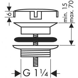 Hansgrohe korek do umywalki czarny mat 50001670