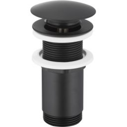 KFA Armatura korek umywalkowy klik-klak bez przelewu duży czarny mat 660-253-81