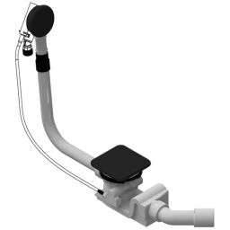 Kaldewei Conoduo syfon do wanny model KA 4081 z napełnianiem przez przelew czarny mat 687772020676