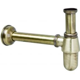 McAlpine syfon umywalkowy butelkowy antyczny mosiądz 200AB