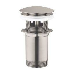 Oltens Halsa korek do umywalki klik klak okrągły z przelewem G1 1/4  nikiel 05101910