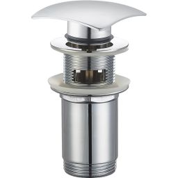 Oltens Halsa (S) korek do umywalki klik klak kwadratowy z przelewem G 1 1/4 chrom 05102100