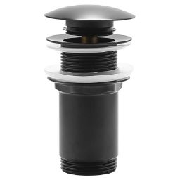 Oltens Rovde korek do umywalki klik klak okrągły bez przelewu G1 1/4 czarny mat 05200300