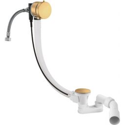 Omnires CGS syfon wannowy przelewowo-odpływowo-napełniający złoty szczotkowany TK132-PLUS-3.07+64-SGLB