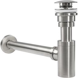 Rea syfon do umywalki z korkiem klik-klak nikiel szczotkowany REA-A4400