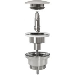 Rea syfon do umywalki z korkiem klik-klak nikiel szczotkowany REA-A4400