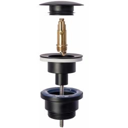 Rea korek do umywalki klik-klak uniwersalny czarny mat REA-A5216