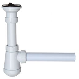 Sea-Horse syfon umywalkowy butelkowy plastikowy biały XM003