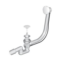 Sanplast syfon wannowy z rurą przelewową 57 cm chrom 661-A0008