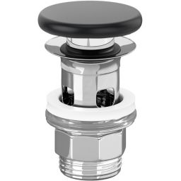 Villeroy & Boch korek do umywalki z przelewem Pure Black Mat CeramicPlus 681700R7