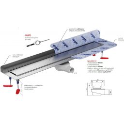 Wiper odpływ prysznicowy 70 cm stal 500.0806.00.070