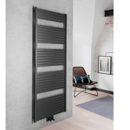 Aqualine Tondi grzejnik łazienkowy dekoracyjny 169x60 cm czarny DT496T