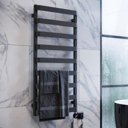 Excellent Meteor grzejnik łazienkowy dekoracyjny 111x50 cm czarny GREX.ME111.BL