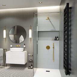 Excellent Italic grzejnik łazienkowy dekoracyjny 130,5x50 cm czarny GREX.IT131.BL