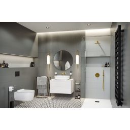 Excellent Italic grzejnik łazienkowy dekoracyjny 130,5x50 cm czarny GREX.IT131.BL