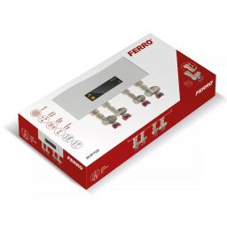 Ferro zestaw zaworów kulowych kątowych do kotła 2-funkcyjneg ZK2F1520