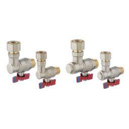 Ferro zestaw zaworów kulowych kątowych do kotła 2-funkcyjneg ZK2F1520