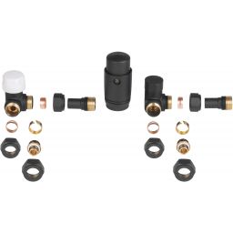 Invena PROV zestaw termostatyczny osiowy czarny mat CD-25-C15