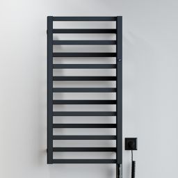 Instal Projekt Poppy Electro grzejnik elektryczny 67x40 cm czarny mat PPYE-40/70C31+GH-03C2U