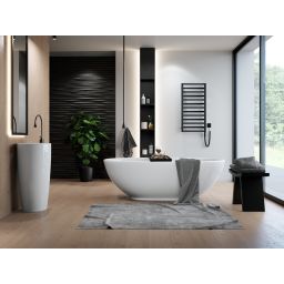 Instal Projekt Poppy Electro grzejnik elektryczny 67x40 cm czarny mat PPYE-40/70C31+GH-03C2