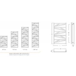 Instal Projekt Trick grzejnik dekoracyjny 53x184,7 cm biały TRK-50/180D50