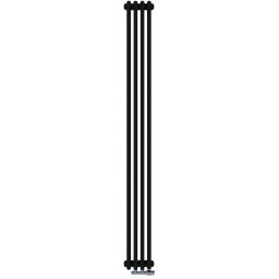 Irsap Tesi 2 grzejnik pokojowy 180x18 cm podłączenie dolne czarny mat IRS-TES-2180-04-K1