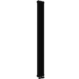 Irsap Tesi 2 grzejnik pokojowy 180x18 cm podłączenie dolne czarny mat IRS-TES-2180-04-K1