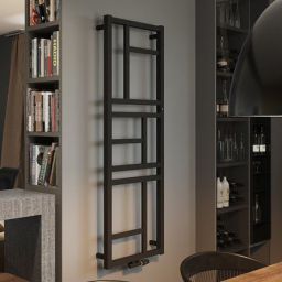 Instal Projekt Mondrian grzejnik łazienkowy 174x60 cm czarny mat MON-60/170D50C31