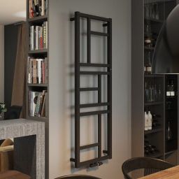 Instal Projekt Mondrian grzejnik łazienkowy 114x40 cm czarny mat MON-40/110D50C31