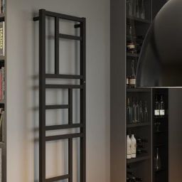 Instal Projekt Mondrian grzejnik łazienkowy 83,2x40 cm czarny mat MON-40/80D50C31