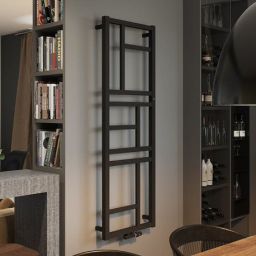 Instal Projekt Mondrian grzejnik łazienkowy 144x50 cm czarny mat MON-50/140D50C31