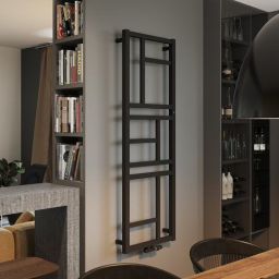 Instal Projekt Mondrian grzejnik łazienkowy 144x60 cm czarny mat MON-60/140D50C31