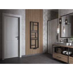 Instal Projekt Mondrian grzejnik łazienkowy 174x60 cm czarny mat MON-60/170D50C31