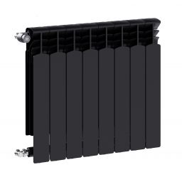 KFA Armatura G600F grzejnik pokojowy 67,2x64,4 cm podłączenie boczne czarny 772-080-81