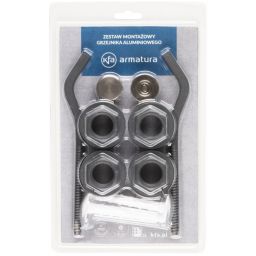 KFA Armatura zestaw montażowy do grzejnika aluminiowego grafitowy 878-200-61