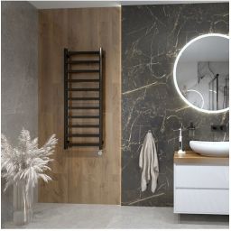 LaVita Lungo grzejnik elektryczny 96x50 cm czarny