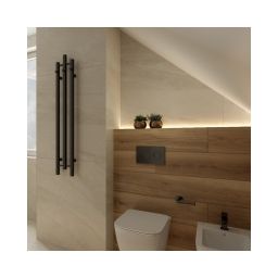 LaVita Calentador QR grzejnik łazienkowy 162x20,5 cm czarny mat