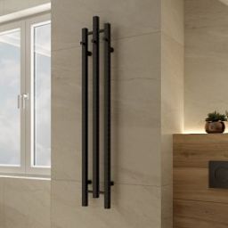 LaVita Calentador QR grzejnik łazienkowy 120x20,5 cm czarny mat