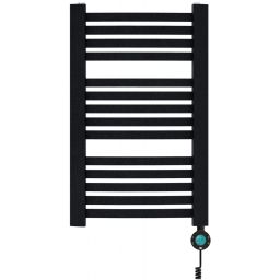 Zestaw Luxrad Kastor Elektro grzejnik elektryczny 76,5x48 cm z grzałką czarny (KAST765480S040ERG, GLX200CZ)