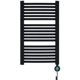 Zestaw Luxrad Kastor Elektro grzejnik elektryczny 94,5x58 cm z grzałką czarny (KAST945580S040ERG, GLX400CZ)