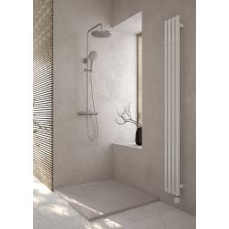 Oltens Vatten zestaw prysznicowy ścienny termostatyczny z deszczownicą nikiel 36505910