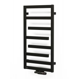 Oltens Flamma grzejnik łazienkowy dekoracyjny 88x50 cm czarny 55014300