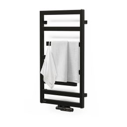 Oltens Flamma grzejnik łazienkowy dekoracyjny 88x50 cm czarny 55014300