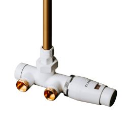 Oltens Varmare Ventil zestaw termostatyczny grzejnikowy jednootworowy lewy biały 55905000